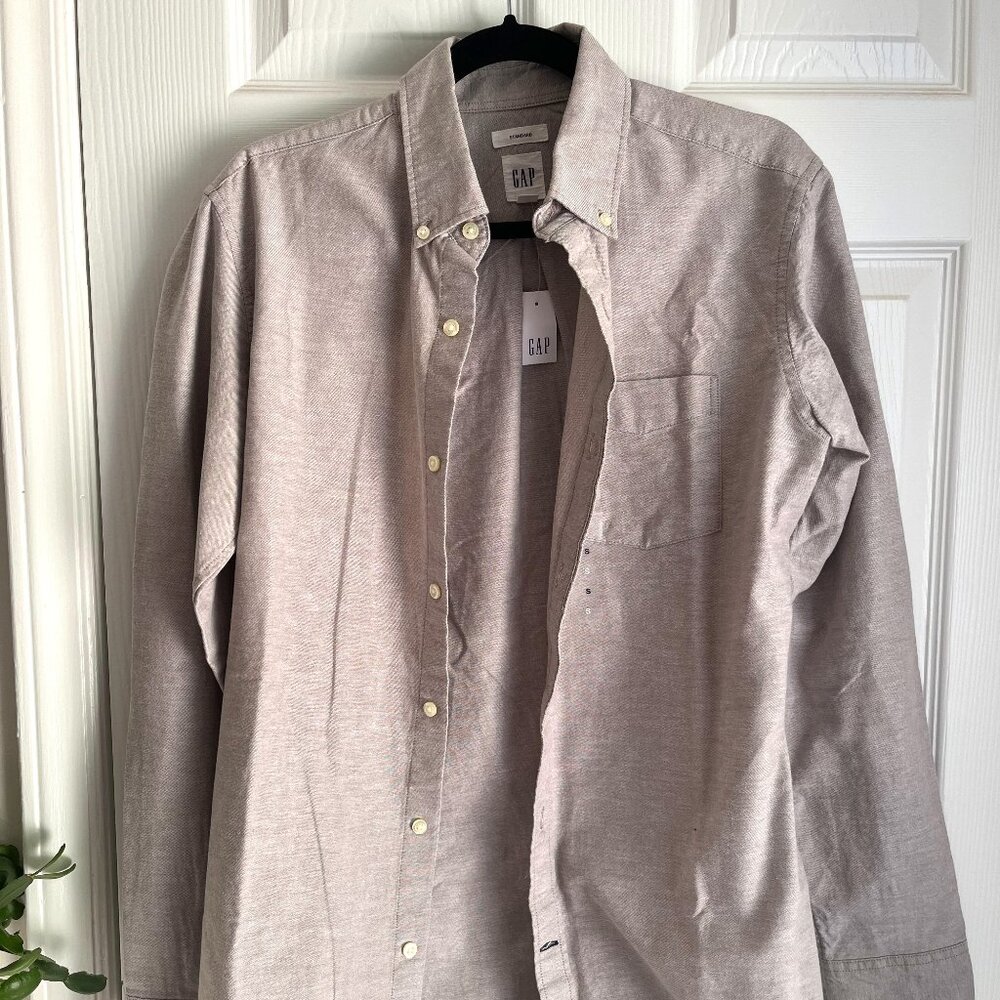 Men's Business Cream Button Up